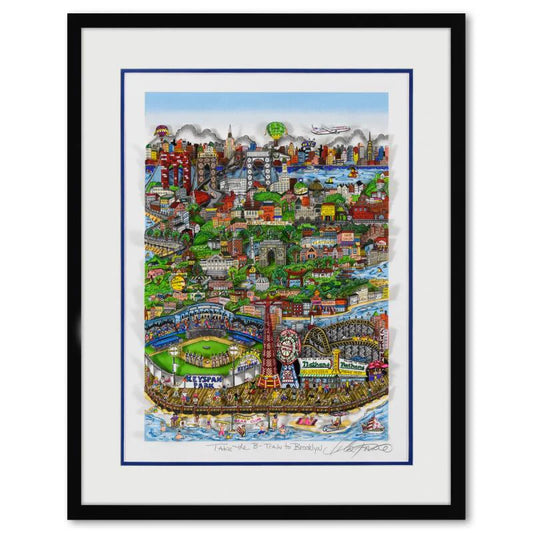 Charles Fazzino "Take the B-Train to Brooklyn" 3D Silk Screen Limited Edition