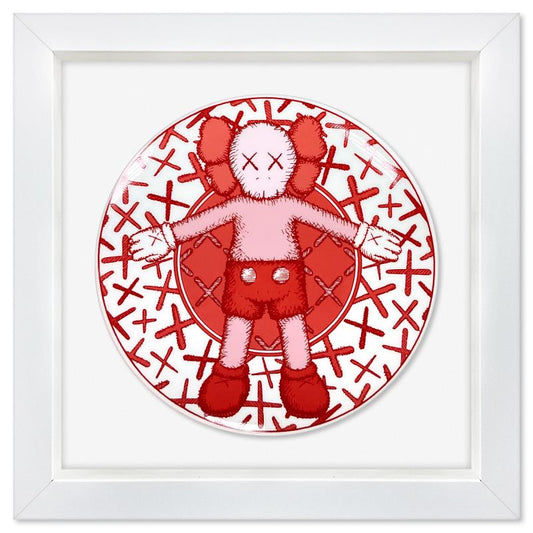 KAWS Framed Porcelain Plate