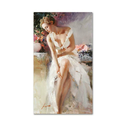 Pino "Angelica" Embellished Giclee on Canvas Limited Edition