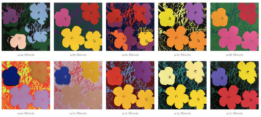 Andy Warhol Flowers Portfolio (10 pcs) Sunday B. Morning
