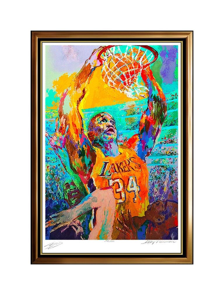 Leroy Neiman Shaq Serigraph Hand Signed Limited Ed.