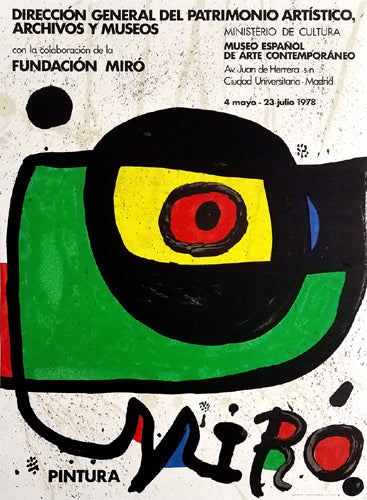 Joan Miro "Pintura, 1978" Lithograph