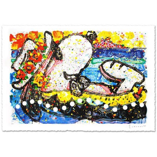 Tom Everhart "Chillin” Snoopy Peanuts Original Lithograph