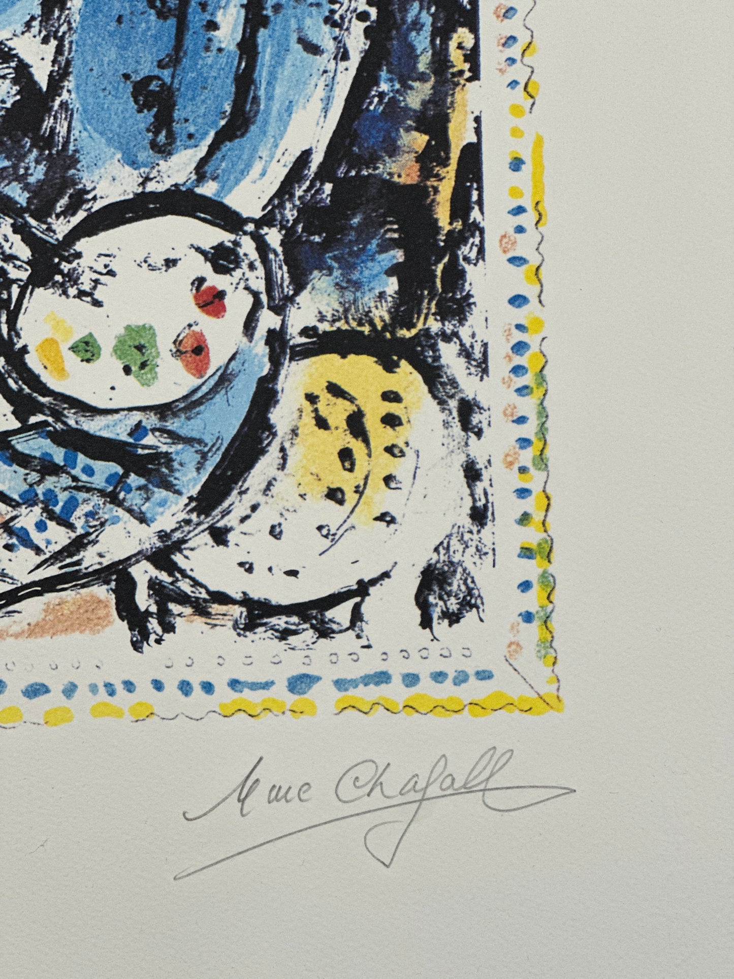 Marc Chagall **L'Atelier Bleu** Lithograph Hand Signed Limited Edition