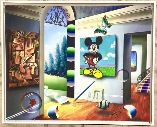 Ferjo Mickey's World Original Acrylic on Canvas