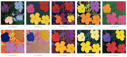 Andy Warhol Flowers Portfolio (10 pcs) Sunday B. Morning