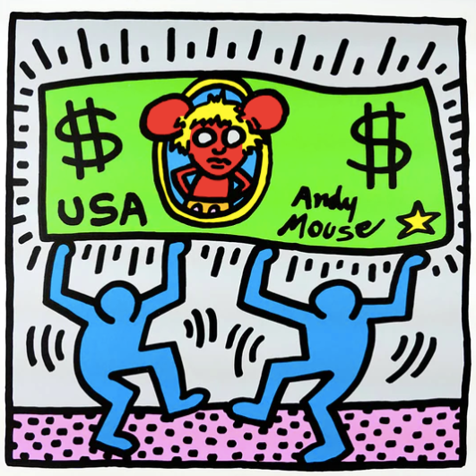 Keith Haring ''Andy Mouse III'' Silkscreen Proof