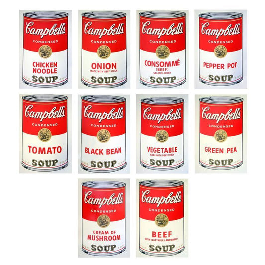 Andy Warhol Soup Can Series I Portfolio (10 pcs) Sunday B. Morning