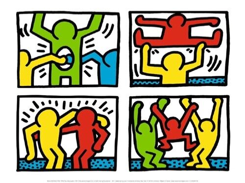 Keith Haring Pop Shop Quad I 1987 Offset Lithograph